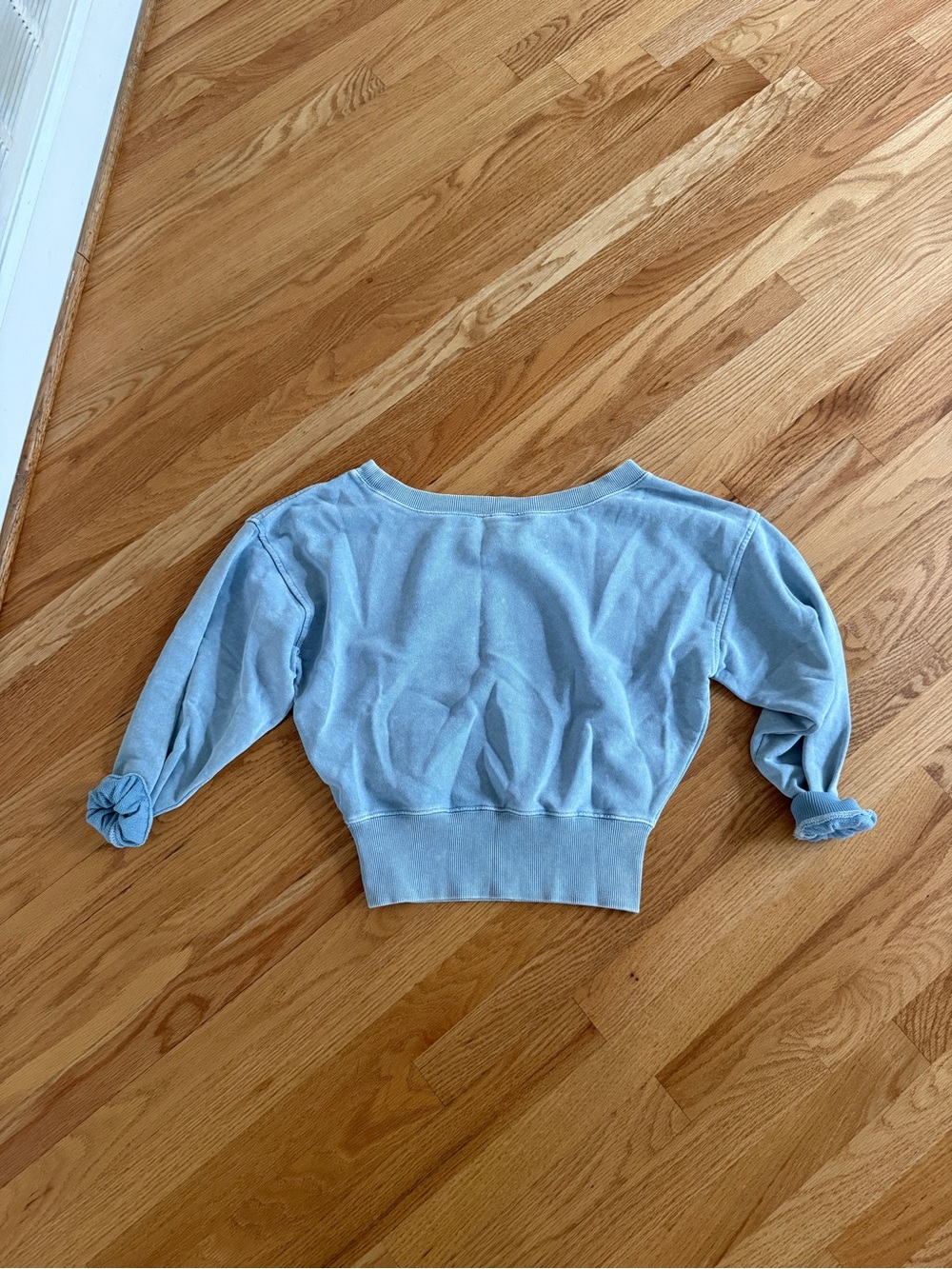 Aerie off shoulder sweatshirt top size XS light blue - Picture 2 of 2